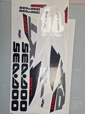 SEADOO RXT RXTX 300 for 2022-23 jet ski graphics kit decals set triple black