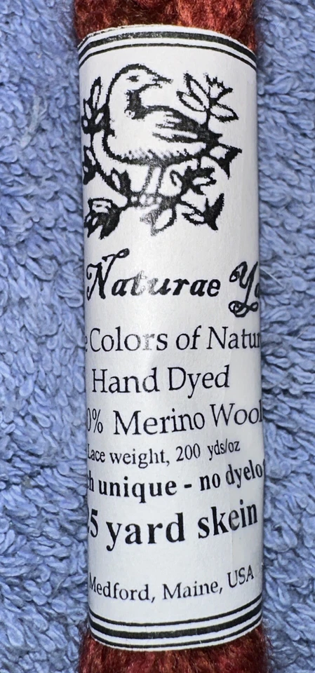 Hilos Res Naturae 100 % lana merino crewel tapiz hilo rojo naranja teñido a mano Foto 2 de 3