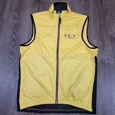 Cannondale Men's Cycling Vest Medium Made In The USA Polymicro Nylon Yellow