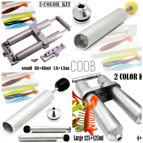 Aluminium Injector for Soft Lure Bait Mold Fishing Plastisol Dual Color