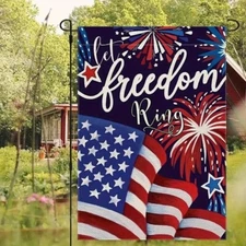 Let Freedom Ring Double Sided Garden Flag