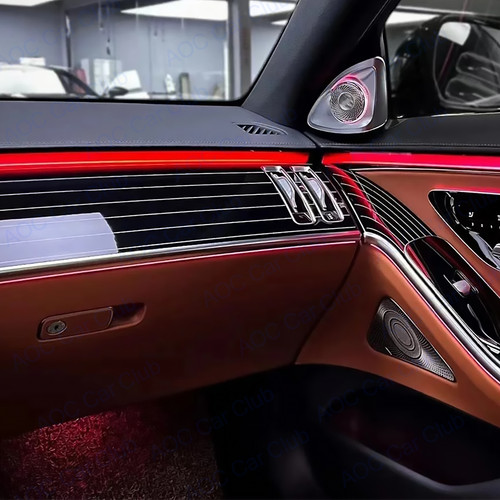 Piano Black Panels Interior Decor For 2021+ Mercedes Benz S class W223 S500 S580 - Picture 15 of 18