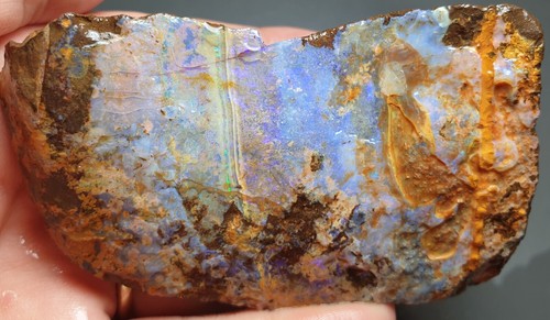 Espécimen áspero de ópalo de roca azul verde natural Winton Lapidario 945 ct australiano - Imagen 3 de 20