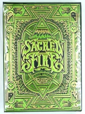 Sacred Fire Playing Cards Deck (Emerald) Riffle Shuffle Numbered Tuck Limited