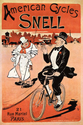 AMERICAN CYCLES SNELL BICYCLE SNOB BIKE PARIS VINTAGE POSTER REPRO