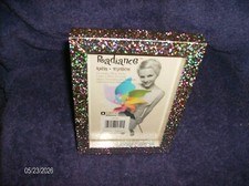 SILVER IRIDESCENT PHOTO FRAME UNDER GLASS 5" x 7" NEW 16