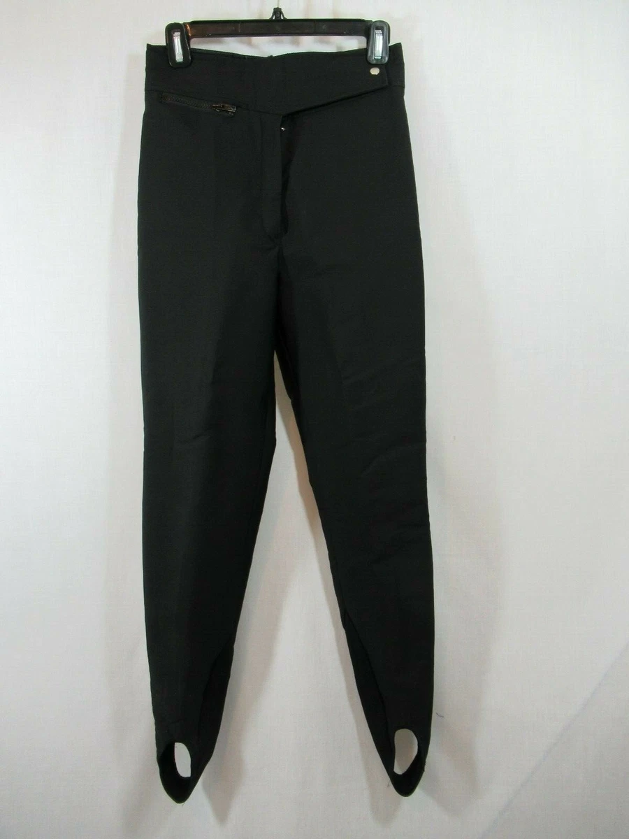 Vintage 80s Profile Snow Ski Stirrup Pants Black Women 26 Waist