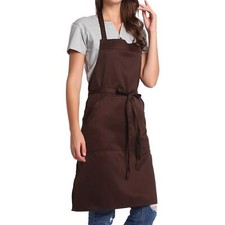Adjustable Bib Apron with Pocket Extra Long Ties for Women Men 18 Colors Chef...