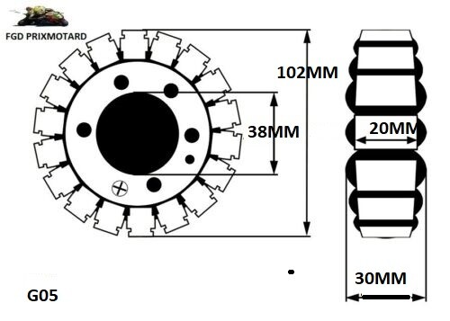 SUZUKI GN 400 1980/1982 ALTERNATEUR STATOR - Photo 3/3