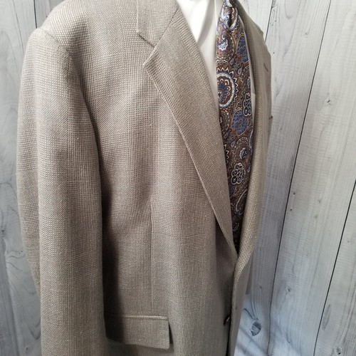 Vintage Stafford Mens Gray Glen Plaid Blazer 54L Jacket Sport Coat Tailored USA - Picture 8 of 23