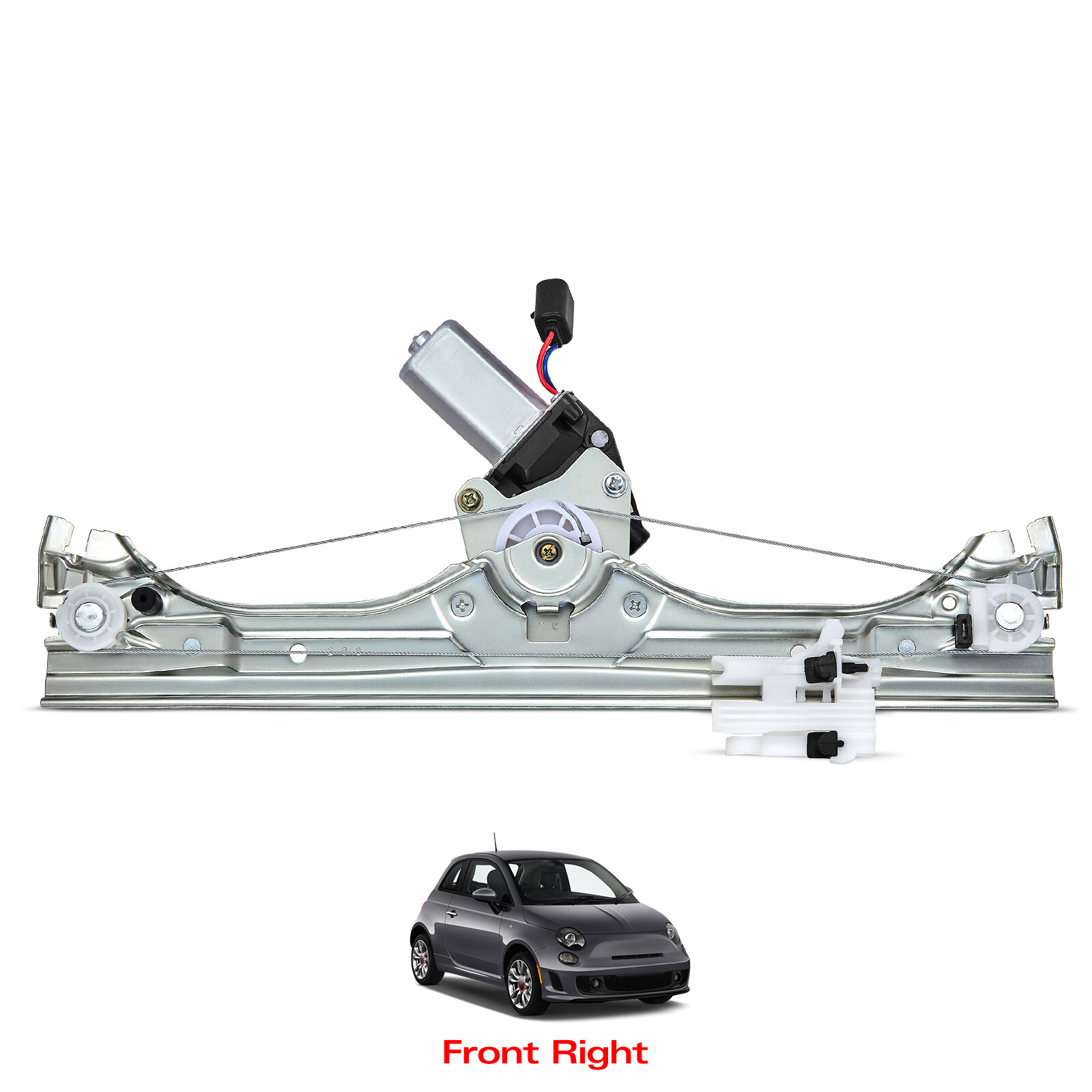 Front Right Passenger Side Window Regulator w/Motor for Fiat 500 2012-2019 2Door