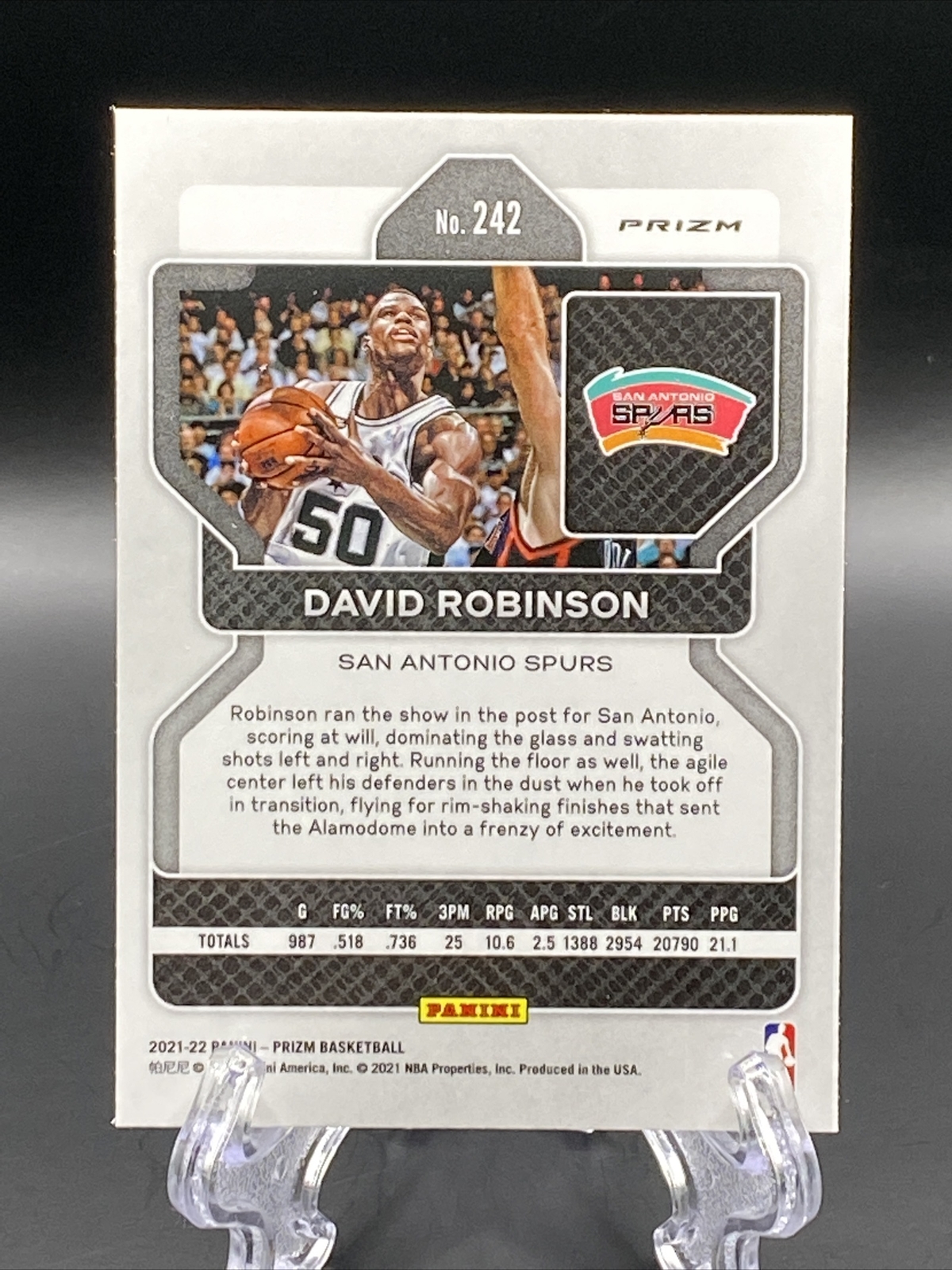 2020-22 Panini Mixed Sets NBA David Robinson Prizm Lot(3) Insert/Base SPs Spurs