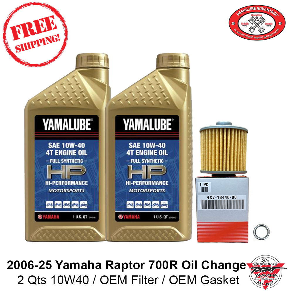 Motul 7100 10W40 2L & K&N Oil Filter Kit For Yamaha YFM 700 R Raptor 2006-2020