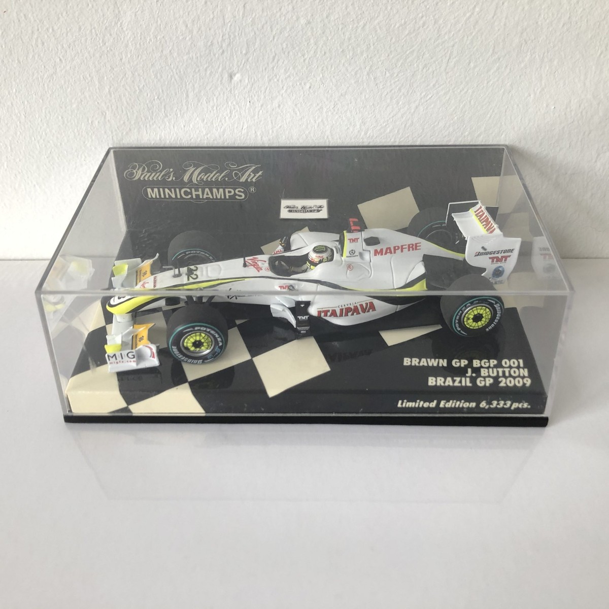 2009 Jenson Button | Brawn GP BGP001 (Brazil GP)| 1:43 Minichamps