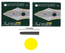 12 Monteverde International Standard Fountain Pen Ink Cartridges - Yellow