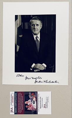 Brian Mulroney Signed Autographed 8x10 Photo JSA Certed Canadian Prime Minister