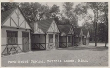 Park Hotel Cabins Detroit Lakes Minnesota Posted RPPC Real Photo VTG Post Card