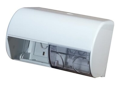 Toilettenpapierspender doppelt weiß 150 x 150 x 260 mm