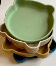 Lebensmittelqualit&auml;t Silikon Baby & Kleinkind B&auml;r Platte mit Saugkraft (mehrfarbig)