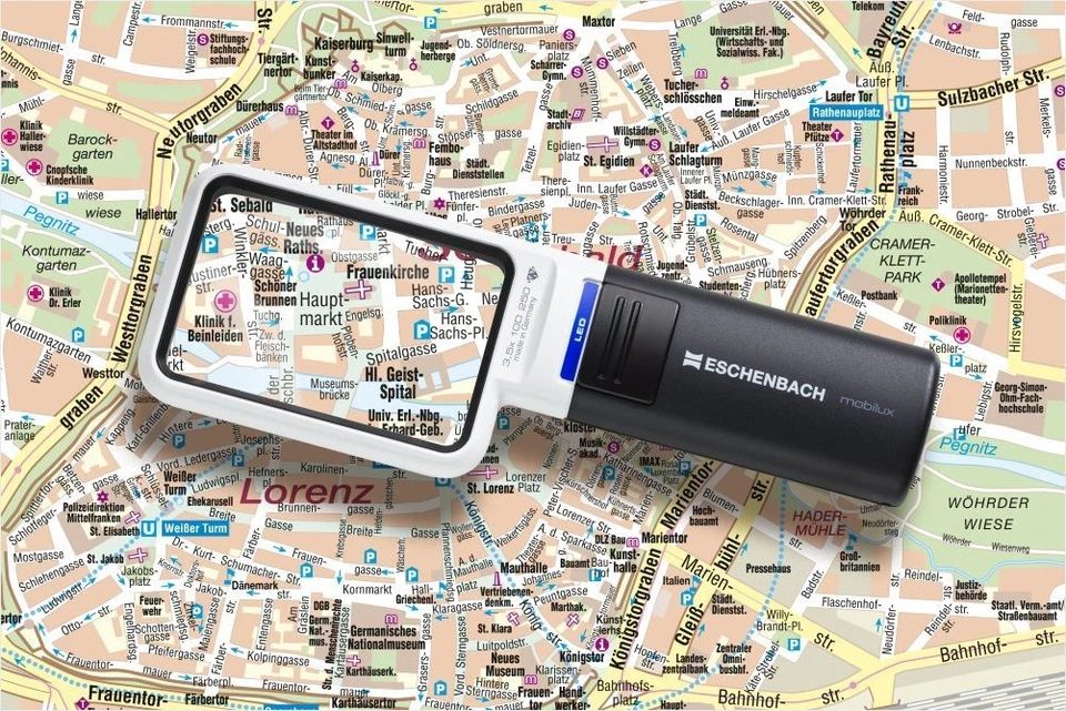 Eschenbach Mobilux Led Leuchtlupe mit versch. Vergrößerungen Lupe Neu - Bild 4 von 4