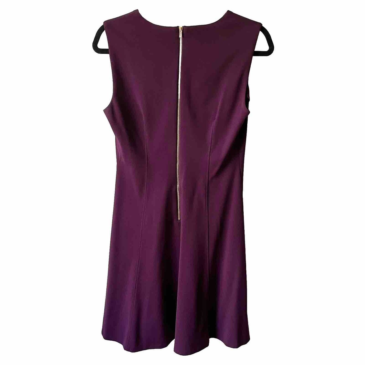 Marc New York, Fit and Flare Purple Dress, size 6 Gold accent zippers