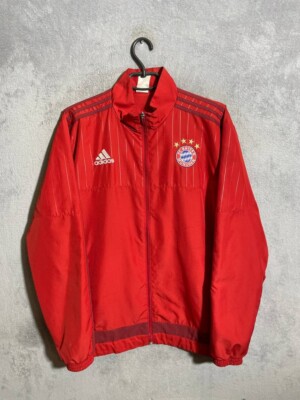 Bayern Munich Training Football Soccer Jacket Red Adidas Men Size L