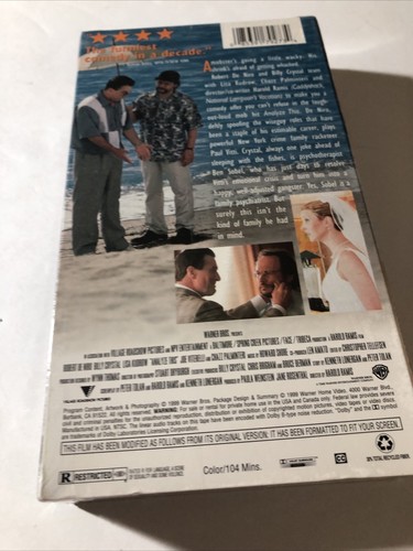 Analyze This Robert De Niro Billy Crystal VHS 1999 New and Factory Sealed Movie - Picture 2 of 3