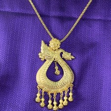 Naga Necklace Pendant Earrings Gold Dragon Talisman Thai Amulet Jewelry