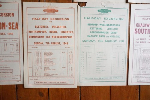 1940s London Midland Region Railway Handbills Timetable x20 Ref F - Foto 10 di 11
