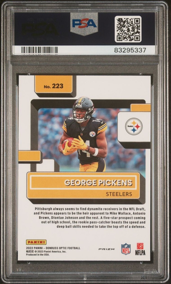 George Pickens #223 2022 Donruss Optic RC Purple Shock PSA 10 | eBay