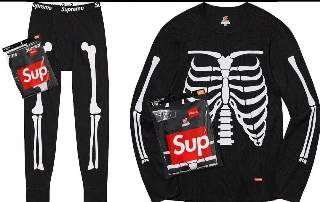 Ensemble thermique SUPREME X Hanes Bones dos équipage et pantalon taille L