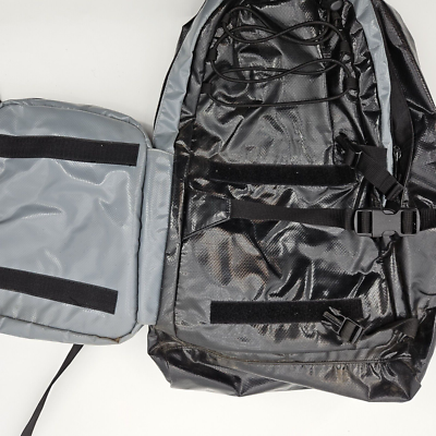 Vintage Y2K Scott Outdoor Backpack Black Laminated Daypack