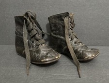 Antique 1800  s COWARD Childs Shoes 19th Century Brown Leather, Very Nice  