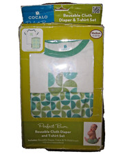 Reusable Cloth Diaper  T-Shirt Set Perfect Bum Cocalo Green New Old Stock