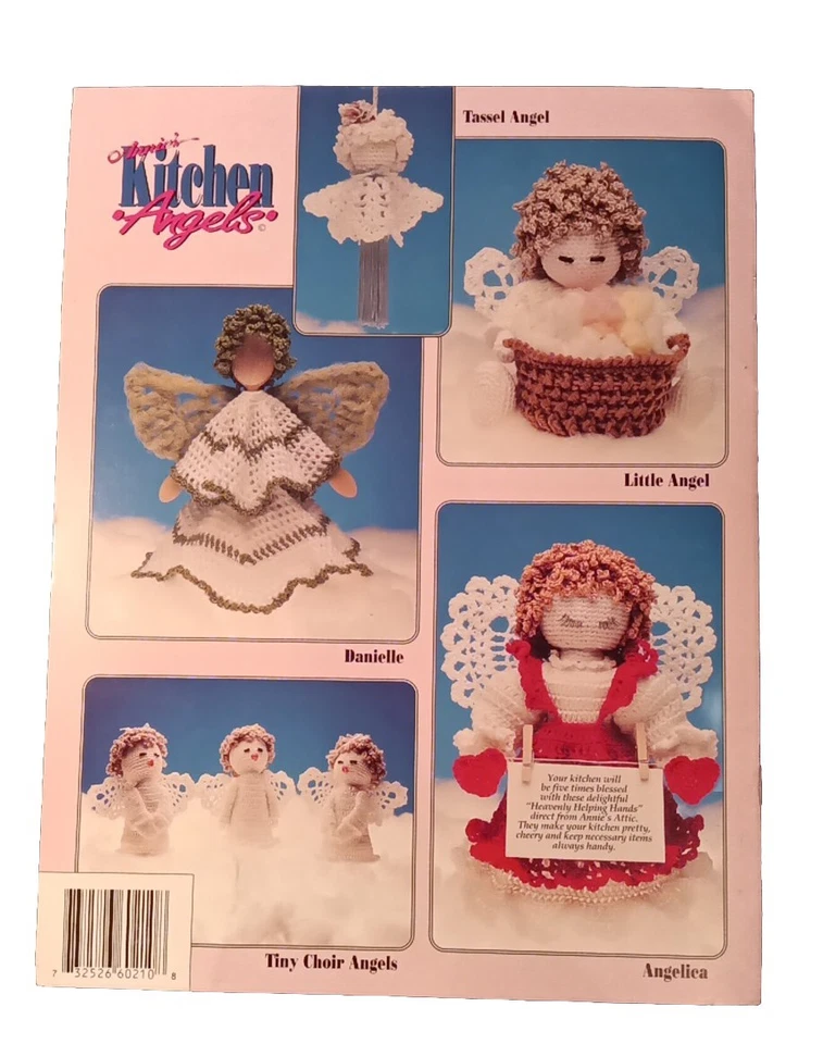 KITCHEN ANGEL'S Crochet Annies Attic #602A - Dishcloth Angel Tassel Angel - Image 2 of 2