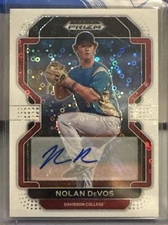 2022 Panini Prizm Draft Picks Nolan DeVos White  Prizm Auto 08/50 Houston Astros