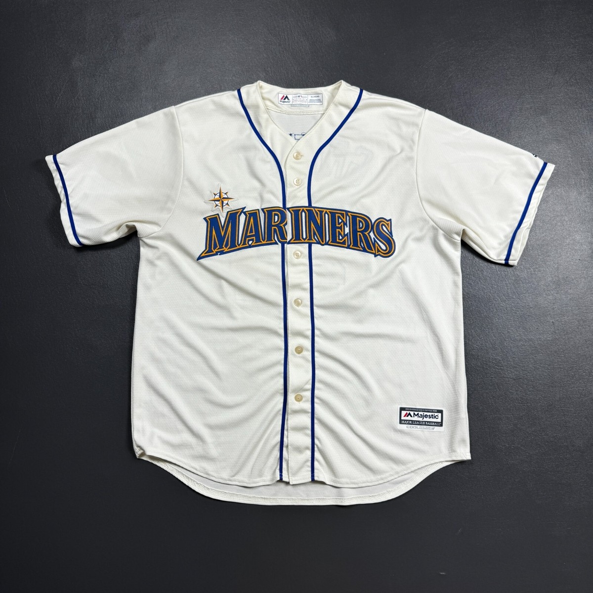100% Authentic Ken Griffey Jr Majestic Seattle Mariners Jersey