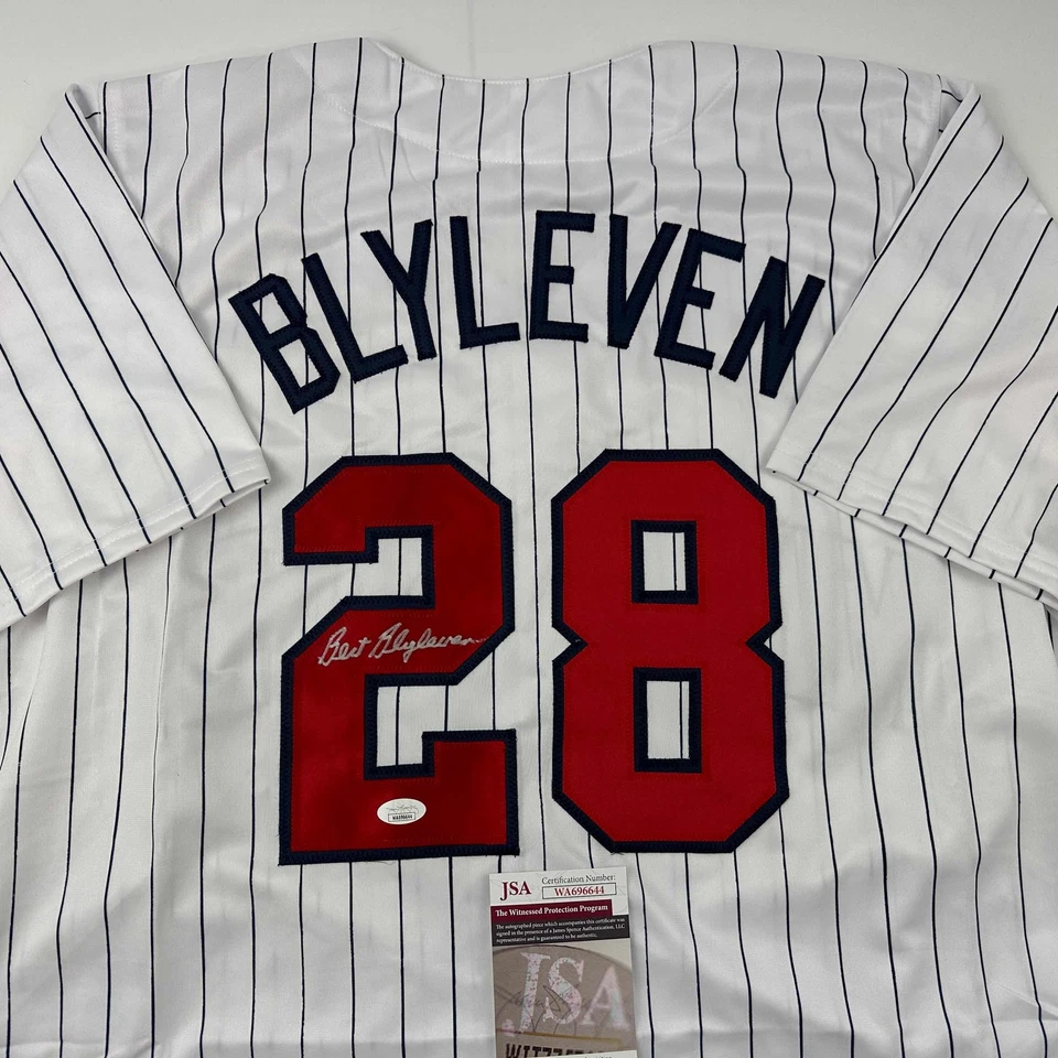 Autographed/Signed Bert Blyleven Minnesota Pinstripe Baseball Jersey JSA COA - Image 2 of 4