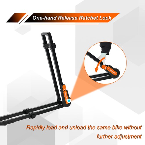 TOOENJOY 2" Receiver Pop-up Pin Hitch Mount Platform w/Two Foldable Bike Racks - Picture 17 of 41