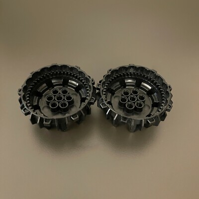 LEGO Giant Wheel Pin Holes Spokes 64712 Black 2 1/4