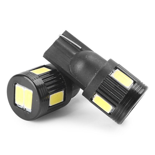 2 x LED Canbus Wedge Light Lamp Bulb White light T10 5630 6 SMD Black Shell Car - Picture 5 of 7