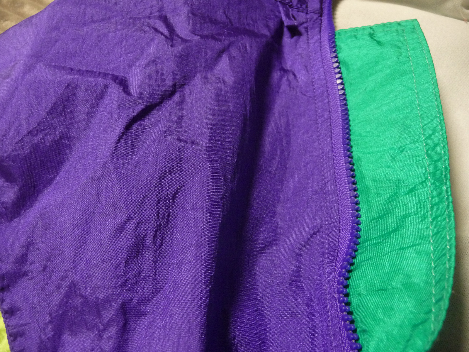 Vintage Asics MFT Full Track Suit Pants Jacket Hood Purple Pink Black Medium 90s