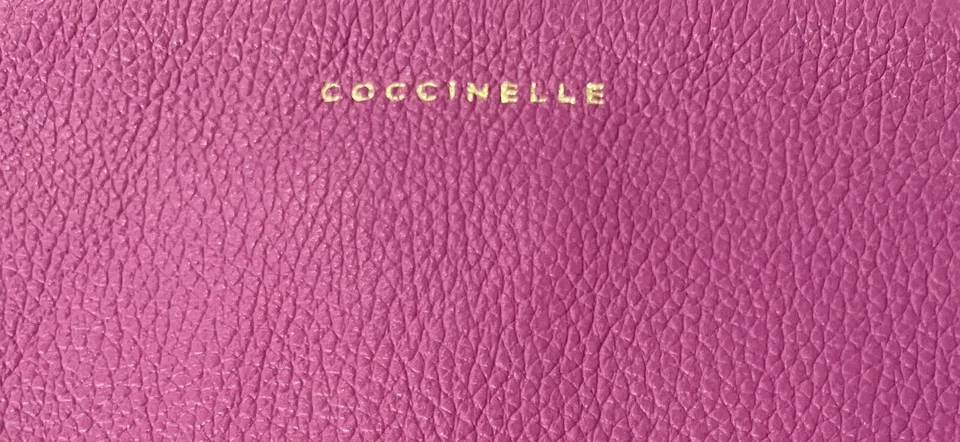 COCCINELLE-ICONIC ITALIAN SOFT LEATHER-MEDIUM SIZE- POCKET BAG IN PINK - NEW ! - Image 3 of 4