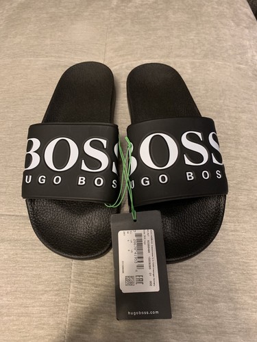 Men Solar Slides Slip On Shoes Black 
