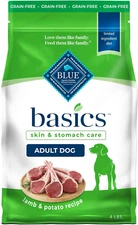 Basics Adult Grain-Free Dry Dog Food for Skin & Stomach Care, Limited Ingredient