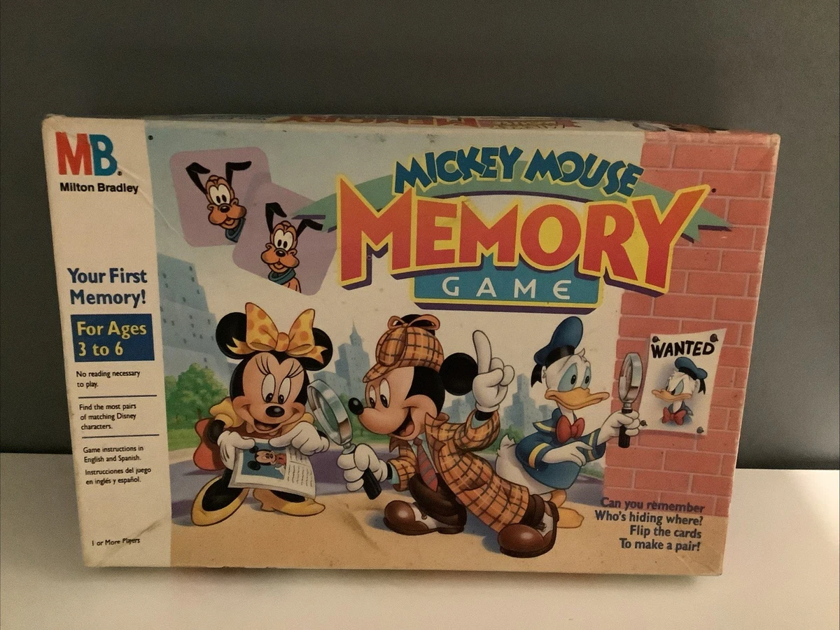 Milton Bradley Memory Game 1990 Contemporary Manufacture Board