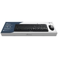 Mediarange Wired Keyboard And Optical 3-Button Mouse Set, Qwerty (Gr), Black