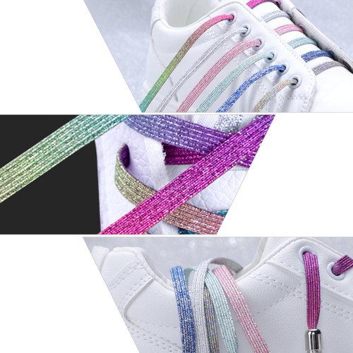 7 Pairs No Need to Tie Shoelace Buckle Child Tieless Shoelaces with Lock - Imagen 2 de 12