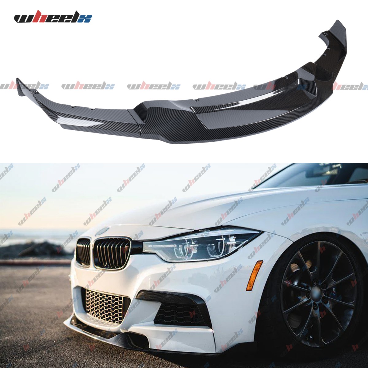 For 2012-18 BMW F30 F31 M Sport Carbon Fiber MAD Style Front Bumper Lip Splitter