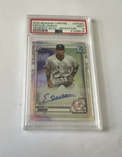2020 Bowman Chrome Ezequiel Duran Refractor Auto 1st /499 PSA 9 #CPAED